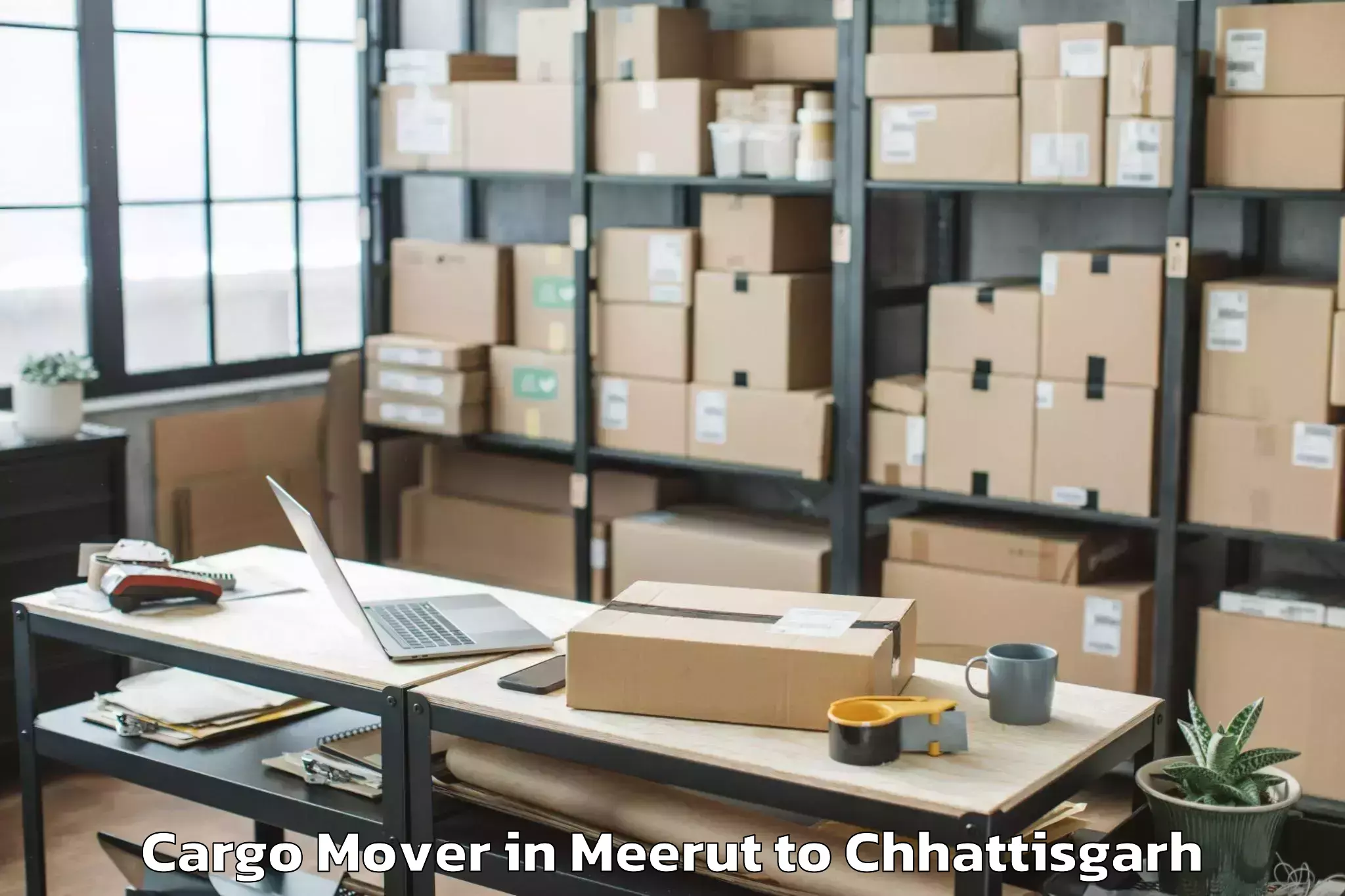 Easy Meerut to Simga Cargo Mover Booking